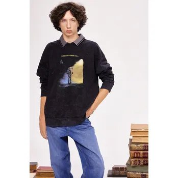 Pánské tričko Bavlněné tričko s dlouhým rukávem Medicine RW25-BUMB03 černá 99X, vel. S