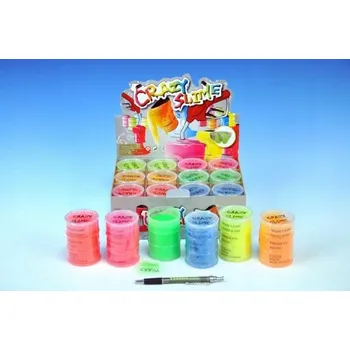 Modelovací hmota Greatstore Sliz - Neonová hmota 8 x 5,5 cm, mix barev, 6 ks 12 Ks v balení