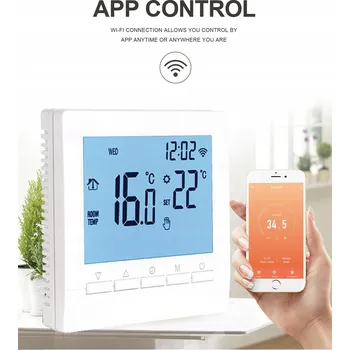 Pokojový termostat LCD WIFI 16A s dětskou pojistkou
