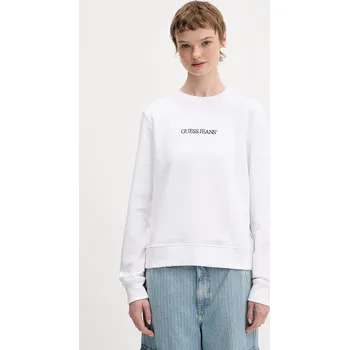 Dámské oblečení Bavlněná mikina Guess Jeans W6RQ30.K68I4 bílá 00X, vel. XL