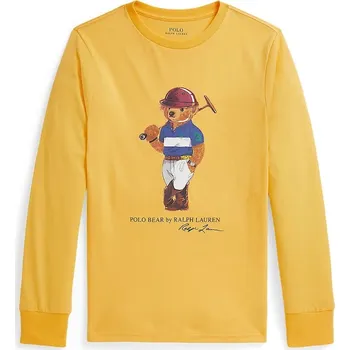 Chlapecké tričko Dětské bavlněné tričko s dlouhým rukávem Polo Ralph Lauren 323A96609001 žlutá 17X, vel. 150-161