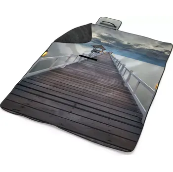 deka Sablio Plážová deka Dřevěné molo: 200x140 cm