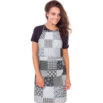 Kuchyňská zástěra Kuchyňská zástěra ADÉLA - zástěra 67x84 cm Patchwork šedá