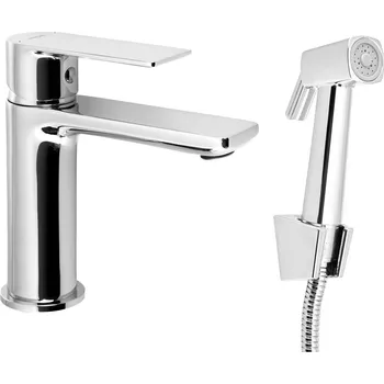 Aqualine Stojánková umyvadlová baterie s bidetovou sprchou, chrom - SK401