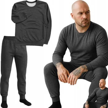 Pánské termo spodní prádlo Pánské termo prádlo s chloupkem - Spodky a triko - Teplá bavlněná souprava