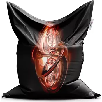 Sedací pytel Sablio Sedací vak Classic Červená abstrakce - 150x100 cm