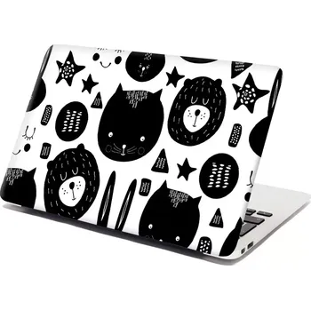 samolepka Sablio Samolepka na notebook Kočička a medvěd - 29x20 cm