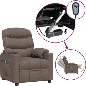 Obývací pokoj Elektrické masážní křeslo taupe textil IM_3143511