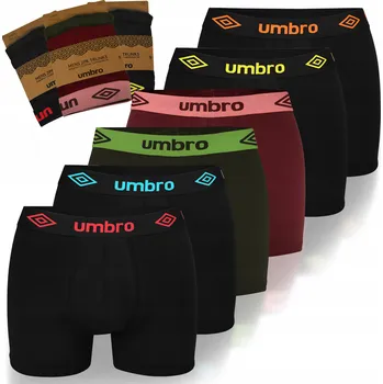 Boxerky UMBRO Pánské boxerky Sada 6 Kusů MIX barev Bavlna Velikost XL