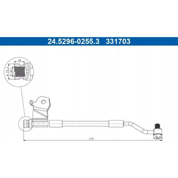 Brzdová hadice ATE 24.5296-0255.3 Flexibilní brzdová hadice