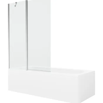 Vanová zástěna MEXEN/S - Vega obdélníková vana 170 x 70 cm s panelem + vanová zástěna 120, transparent, chrom 550117070X9412110100