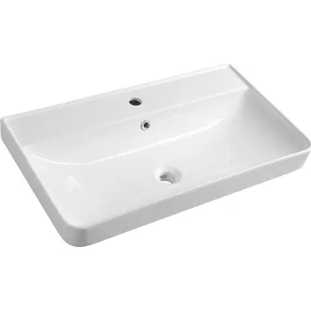 Umyvadlo Aqualine ZEN keramické umyvadlo nábytkové 80x45cm, bílá - 3080