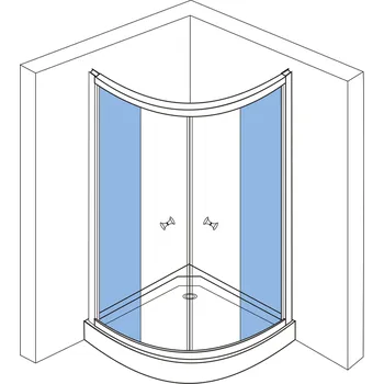 Aqualine Sklo pro BTR803, pevná část - NDBTR803-02