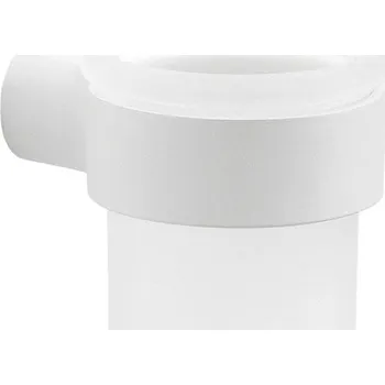 Držák na kartáček Gedy PIRENEI sklenka, mléčné sklo, bílá mat - PI1002