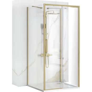 Rea REA/S - Sprchový Rapid Slide Brush Gold Dveře: 100 x Sprchová zástěna: 80 KPL-04707