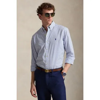 Dámská košile Bavlněná košile Polo Ralph Lauren 710P07019 modrá 55X, vel. M