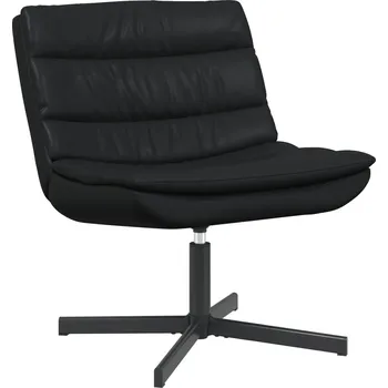 Jídelní židle Otočná židle Černá 63 x 75 x 76 cm Lesklý PU IM_42007346