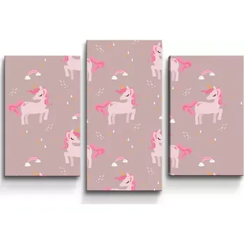 Obraz Sablio Obraz - 3-dílný Pony - 75x50 cm