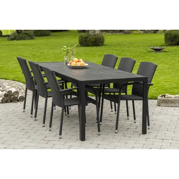 Zahradní sestava Nábytek Texim Nábytek na zahradu ratan - stůl VIKING XL 190cm + 6x židle ROMA