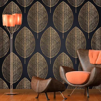 Tapeta Sablio Tapeta Zlaté listy - 125x75 cm