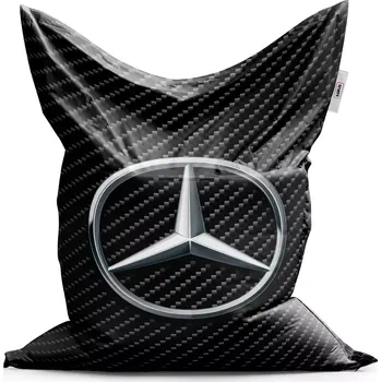 Sedací pytel Sablio Sedací vak Classic Logo 4 Carbon - 200x140 cm