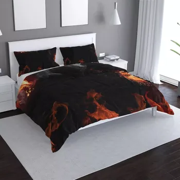 Povlečení Sablio Povlečení Červený oheň - 140x200 / 90x70