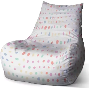 Sedací pytel Sablio Sedací vak Bean Různě barevné puntíky - 60 x 70 x 70 cm