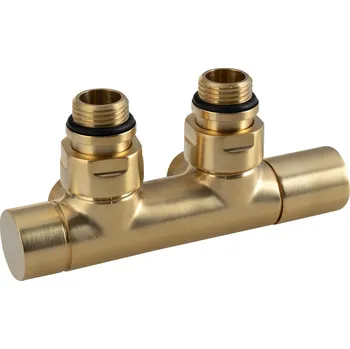 Sapho TWIN připojovací sada ventilů pro středové připojení, zlato mat - CP401SGM