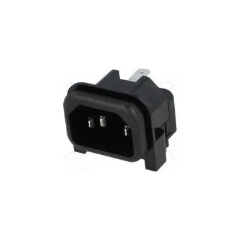 Elektrická zásuvka Konektor napájecí AC zásuvka vidlice 10A 250VAC IEC 60320