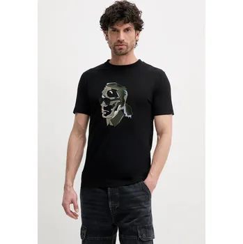 Pánská móda Bavlněné tričko Karl Lagerfeld 552241.755067 černá 99X, vel. M