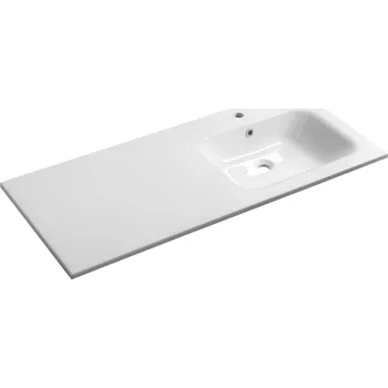 Sapho ARECA umyvadlo, litý mramor, 121x51,5cm, pravé, bílá - AC121R