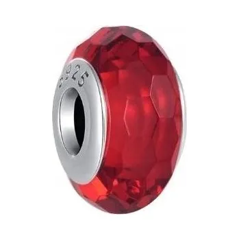Přívěsek Korálek Murano červený stříbro s925