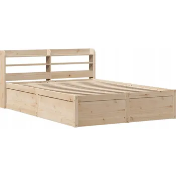 Postel Skládací dřevěná postel VidaXL 135x190 borovice