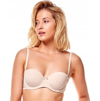 Dámské oblečení Henderson podprsenka bardotka, balkonetka béžová velikost 80B