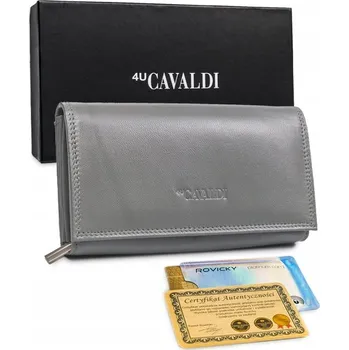 Peněženka 4U Cavaldi dámská peněženka z pravé kůže šedá