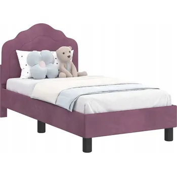 Postel Rám postele pro batole s opěrkou Fialový 70 x 140 cm