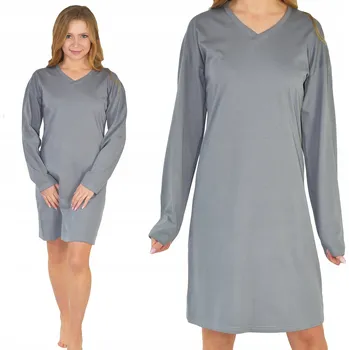 Dámská noční košile Noční Košile , elegantní pohodlná, příjemná, s dlouhým rukávem, měkká bavlna XS