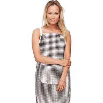 Kuchyňská zástěra Kuchyňská zástěra BERTA - zástěra 67x84 cm Kostička hnědá