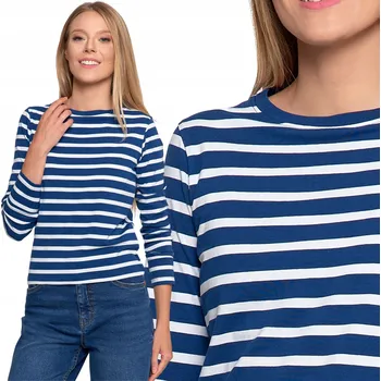 Dámské tričko Dámské Tričko s dlouhým rukávem s proužky, bavlněné, klasické MORAJ S