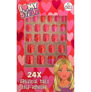 kreativní sada I Love My Style Samolepící nehty tipsy pro děti 24 ks