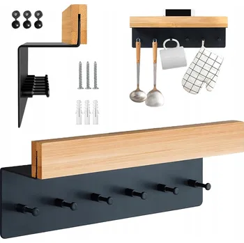 Věšák VĚŠÁK NA KLÍČE S POLIČKOU DO PŘEDSÍNĚ, ORGANIZÉR 26,5 X 9 X 4 CM