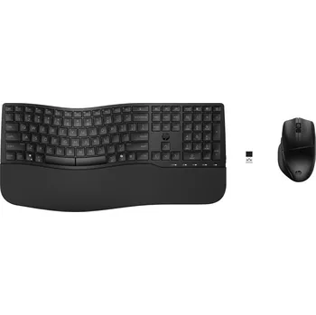 Klávesnice HP 685 Comfort Dual-Mode Set klávesnice a myši, bezdrátový, ergonomický, 1200DPI, CZ layout, 23 programovatelných kláves, USB adaptér (2,4GHz), Bluetooth, černý 8T6L7UT#BCM
