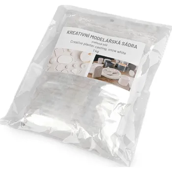 Sádra Kreativní modelářská sádra sněhově bílá 1 kg bílá