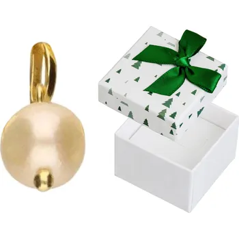 Přívěsek Stříbrný Pozlacený Přívěsek s Perlou Malý Zlatý Přívěsek Perla Perlička