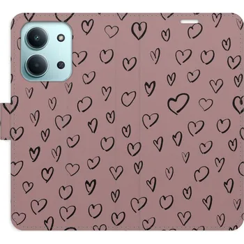 Pouzdro na mobilní telefon Flipové pouzdro iSaprio - Heart Dark 02 - Xiaomi Redmi 15C