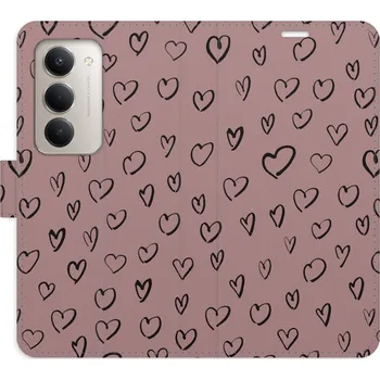 Pouzdro na mobilní telefon Flipové pouzdro iSaprio - Heart Dark 02 - Xiaomi Redmi 15