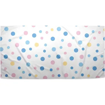 Ručník Sablio Ručník Barevné puntíky na bílé - 70x140 cm