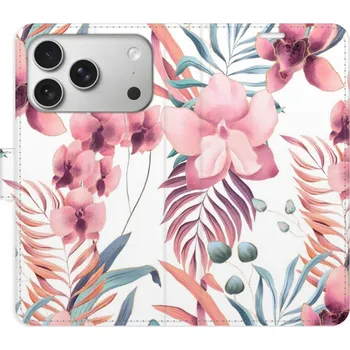 Pouzdro na mobilní telefon Flipové pouzdro iSaprio - Pink Flowers 02 - iPhone 17 Pro