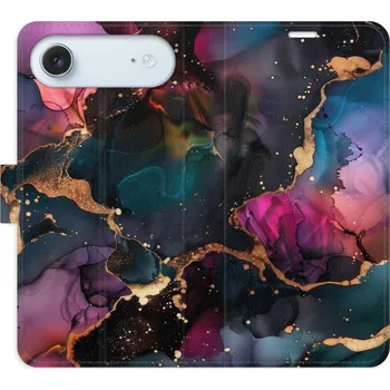 Pouzdro na mobilní telefon Flipové pouzdro iSaprio - Dark Marble - iPhone 17 Air