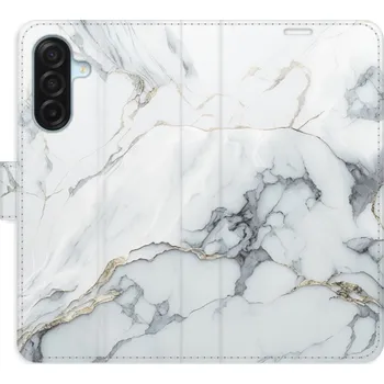 Pouzdro na mobilní telefon Flipové pouzdro iSaprio - SilverMarble 15 - Samsung Galaxy A17 / A17 5G